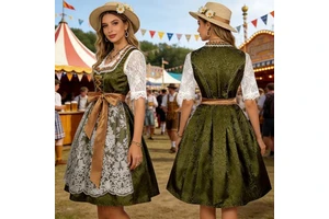 Oktoberfest Costume for Women German Bavarian Traditional Dirndl Dress Girls Beer Festival Costume Halloween Party Outfits