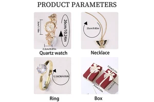 Festival Valentine's Day Gift Set: Watch, Necklace, Ring, Earrings, Accessories, Gifts for Valentine's Day and Christmas