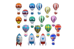 New Arrival 22 Inch 4D Hot Air Balloon Gender Reveal Balloons for Baby Shower Birthday Party Decoration Helium Foil Balloon