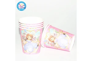 Princess Sophia Kids Birthday Party Supplies Party Decoration Sets Paper Garland Plates Cups Baby Shower Supplies