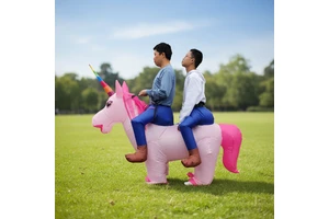 Adults Funny Halloween Easter Christmas BESTSELLER Inflatable 2 Person Unicorn Horse Costume