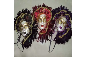 Venetian Female Mask Full Face Jester Mask Mardi Gras Venetian Halloween Ball Masquerade Mask