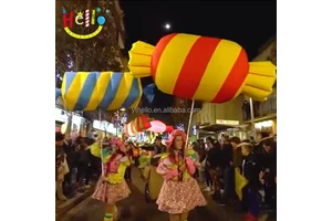 Carnival Inflatable Parade Costume Walking Inflatable Candy Costume With Led Light