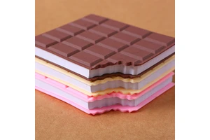Wholesale Creative Stationery Chocolate Sticker Notebook Valentine's Day Chocolate Fragrance Convenience Sticker Notebook