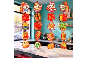 JUXINDA 2026 New Year and Spring Festival Decorative Ornaments, Window Decorations, Background Walls, Horses