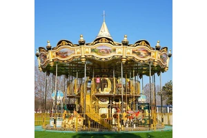 Luna Park Theme Amusement Park Carnival Rides Funny Kids Rides Double Decker Merry Go Round Electric Carousel For Sale