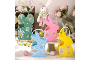 Duoyou Hot Sale Different Color Easter Basket Factory Cute Design Easter Bunny Basket