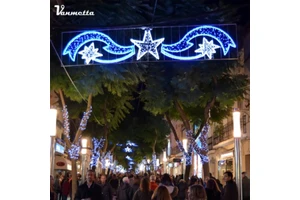 Commercial Outdoor Hanging Christmas Holiday Decoration Led Motifs Cross Street Light