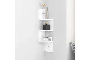 Creative Multi-layer Wall Storage Shelf Handicraft Theme Wall Hanging Decoration Horizontal Wood Brown Box Art Single New Year