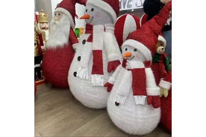 Large Againt XMAS Unique Indoor Christmas Products Figurine Dolls Toy Snowman Items Santa Claus Ornaments Decorations