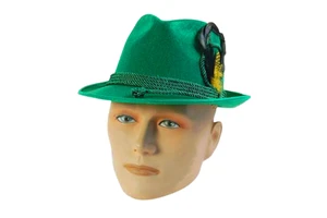 Oktoberfest Beer Festival Tyrolean Bavarian German Green Felt Hats HPC-0250