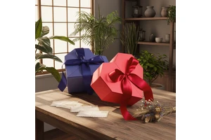 Wholesale 2025 Stock Luxury Valentine Folders Recycled Materials Reusable Heart Shape Paperboard Cotton Liner Four-Color