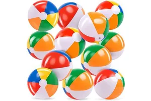 Classic Beachball with Customized Logo Inflatable Swimming Pool Toys for Games Adults Kids Birthday Party Supplies Combo Set