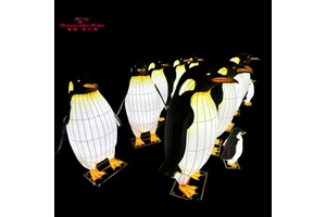 Festival Lanterns Chinese Traditional Fabric Animated LED Lights Life Size Lantern Art Installations Graduation Valentine's Day