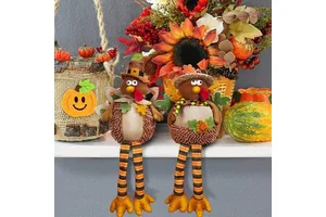 Thanksgiving Autumn Decoration Home Decoration Autumn Turkey Harvest Day Doll Thanksgiving Day Turkey Midget Faceless Doll