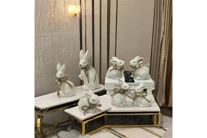 New Design Easter Ceramic Rabbit Decoration Stylish Decorative Objects for Easter Celebrations