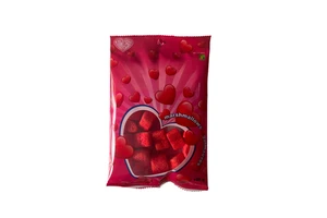 Halal Wholesale Valentine's Day Red Heart-shaped Wedding Gift Box Snacks Valentine's Day Gifts Desserts Decoration Cotton Candy