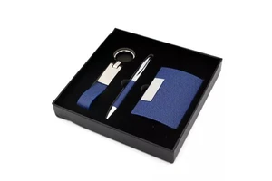 Hot Items Small Business Gift Sets With Name Card Holder Metal Pen Keychain for Men Father's Days Birthday Souvenir Giveaways