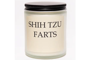 Saytotong Dog Mom Gift Women Dog Farts Aromatherapy Candle Lavender Eucalyptus Scented Handmade Natural Soy Wax Home Decoration