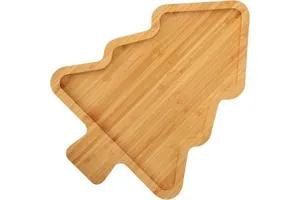 Christmas Serving Tray, Bamboo Christmas Tree Serving Platter, Charcuterie Board Serving Dishes Tray Cheese Board Plate