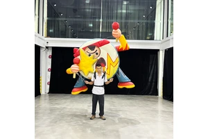 2.5M Hand Take Inflatable Drum Puppet Light-weight Instrument Inflatable Concert Performer Costume Inflatable Parade Costume