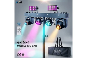 Portable RGBW Disco Lighting Equipment For DJ Parties Gig LED Bar Pro Move System With 300W Power Stage DJ Lights Stand