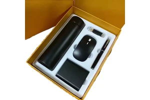 High Quality Leather Business Gift Set Diary Notebook Pen Powerbank Thermal Bottle for Father's Day Easter-Factory Price