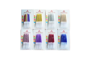 Factory Direct Supply Colorful 5pcs Children's Happy Birthday Party Cake Decoration Spiral Candles Wholesale Used Topper