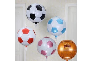 22 Inch Soccer Ball Foil Balloons for Sports Themed Birthday New Year Championship Celebrations-Eco-Friendly