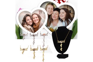 Mother's Day Gift Jewelry Necklace Mom Pendant Creative Gifts Sublimation Mother's Day Footprint Necklace