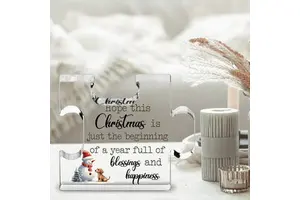 Polygonal Acrylic Modern Style UV Printed ZY Brand Thanksgiving Christmas Holiday Supplies Home Decoration Gift Festive