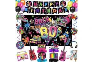 HAWIN 80s 90s Birthday Party Decorations Paper Adult Wholesale