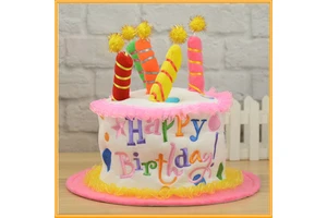 Cute Adult Birthday Cake Hat with Tassel Photo Props for Celebrations