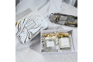 Customized Logo Valentine's Corporate Gift Set Promotional Aromatherapy Candle Gift Box Set for Wedding Guests Gift Sets