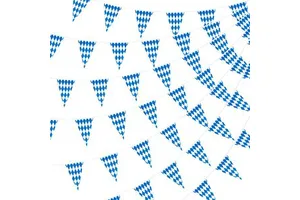 Oktoberfest Bavarian Hanging Check Flag German Themed Party Decorations Pennant Banner