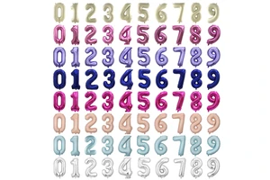 Wholesale 32-Inch Digital Aluminum Foil Balloons Rose Gold Party Supplies for Halloween Graduation Decorations Thick Metallic