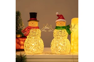 New Christmas decorations: Snowman, night light, illuminated desktop display, gift decoration