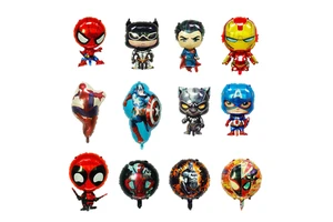 Hot Cartoon Superhero Spider-Man Bat Foil Balloon Single Kids Party Decoration Toy for Children's Day Celebration