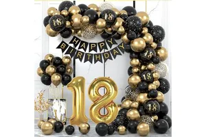 18th Birthday Party Decorations Balloons Set 40 Inch Number Foil Balloons Adult Birthday Party Decorations Supplies