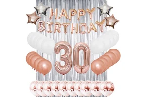 Rose Gold 30th Birthday Decorations Party Supplies Gifts for Adult