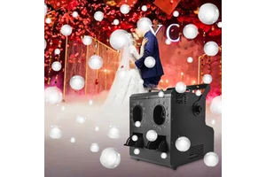 1500W Electric Two Hole Bubble Smoke Machine Remote DMX Control Waterproof LED Smoke Bubbles Machine RGB Party Wedding Disco