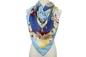 Scarf Collection Hand Crafted Pure Silk Venice Italy Carnival Scarf Carnevale Di Venezia Headscarf Gondola Neck Scarf
