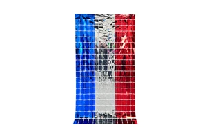 Waterproof and Colorfast Independence Day Tricolor Square Curtain Party Wall Decorations