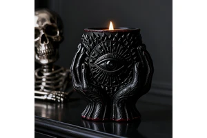 Dumo New Product Hand-held Eye Candle Plaster Cup Silicone Mold DIY Halloween Gift Mold Aromatherapy Candle Cup Decoration Tool