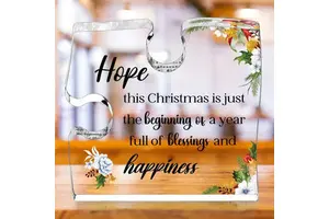 Acrylic Engraving UV Printed Modern Style Holiday Gift Christmas Thanksgiving Decoration