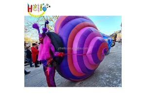 Street Carnival Parade Decoration Inflatable Black and White Colour Snail Shell Walking Costume