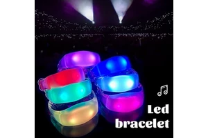 Party Flashing Light Up DMX Light Up Control Pulseras Led Wristband Remote Controlled Led Bracelet