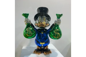 Luxury High-end Trendy Resin Animal Duck Sculpture Christmas New Year Home Decoration Gift Ornament