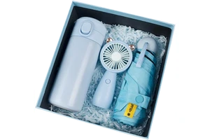 Winnel Birthday Christmas Fan Umbrella Vacuum Cup Towel Gift Box Sets for Men and Women Girls Ladies Mom Gift Sets Idea
