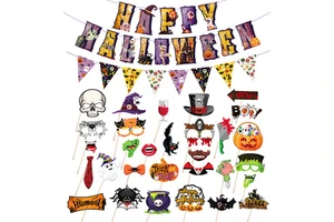 Halloween Party Decoration Set, Halloween Flag Raising, Photography Props, Scene Decoration Supplies Halloween Party Decor